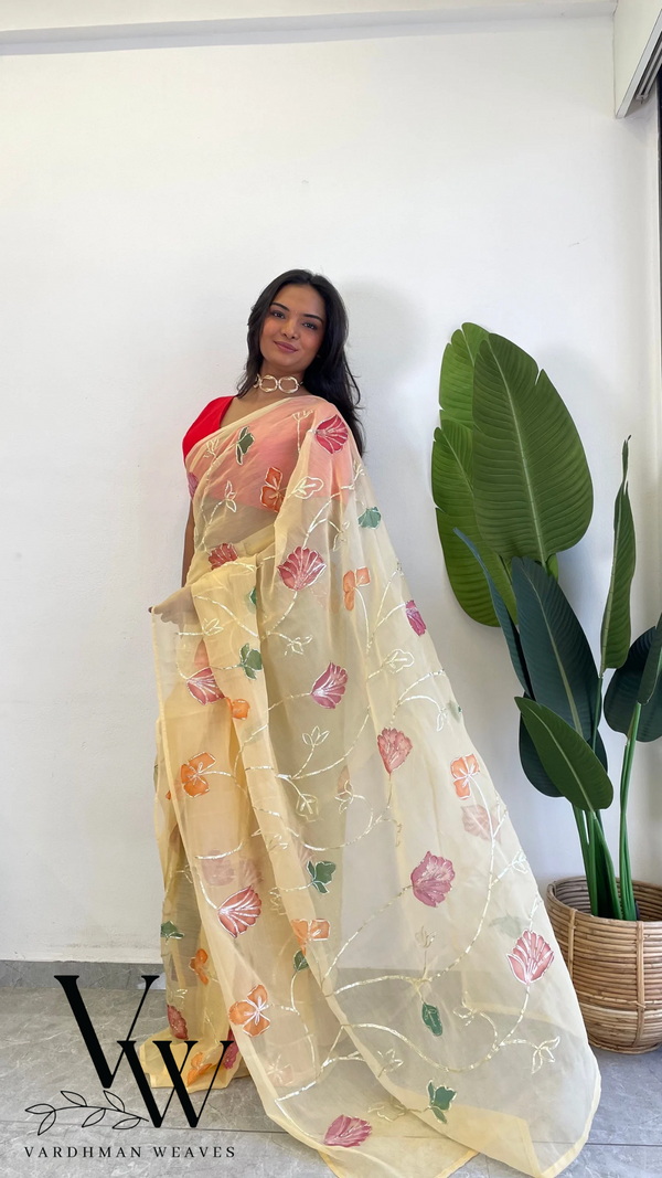 Elite Ethereal Dream - Cloud Chiffon Ready to Wear Ready to Wear Saree with Gottapati Work