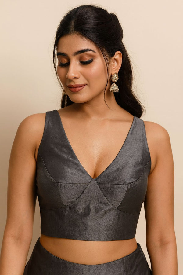 Veena Luxurious Soft Silk Plain Blouse - Boutique Style