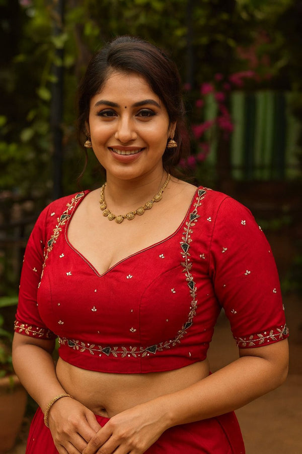 Handcrafted Elegance - Exquisite Handwork Blouse