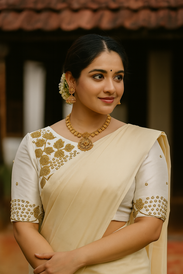 Exquisite Handcrafted Blouse with Heavy Detailing