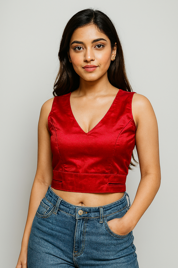 Silk Chic: Plain Blouse