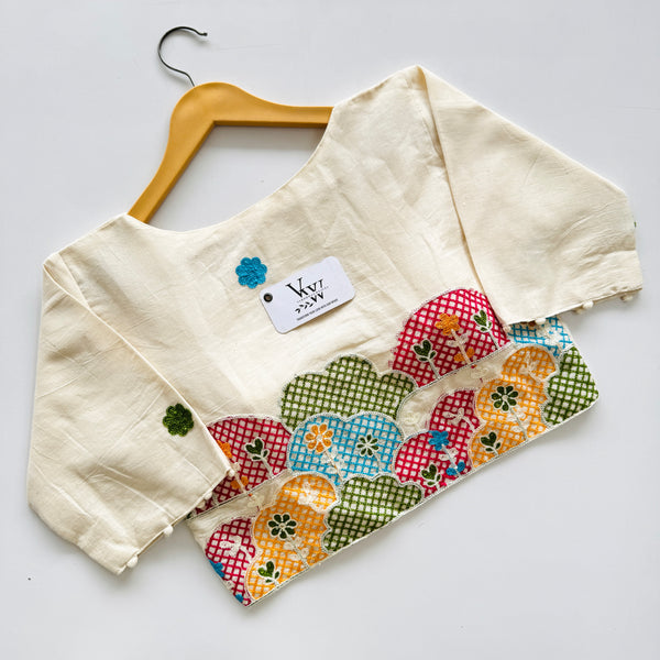 Khaadi Cotton Blouse with Beautiful Multi-Threadwork 3