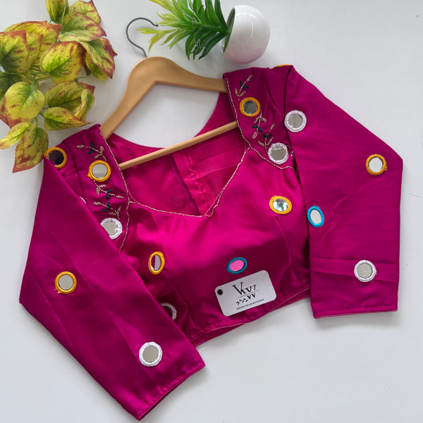 Embellished with Heavy Mirror Work: Designer Blouse for Navratri