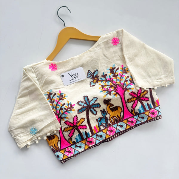 Khaadi Cotton Blouse with Beautiful Multi-Threadwork 10
