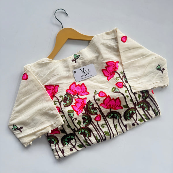 Khaadi Cotton Blouse with Beautiful Multi-Threadwork 11