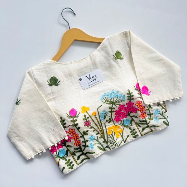 Khaadi Cotton Blouse with Beautiful Multi-Threadwork 8