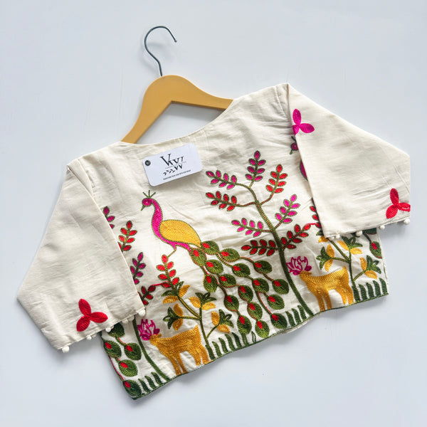 Khaadi Cotton Blouse with Beautiful Multi-Threadwork 9