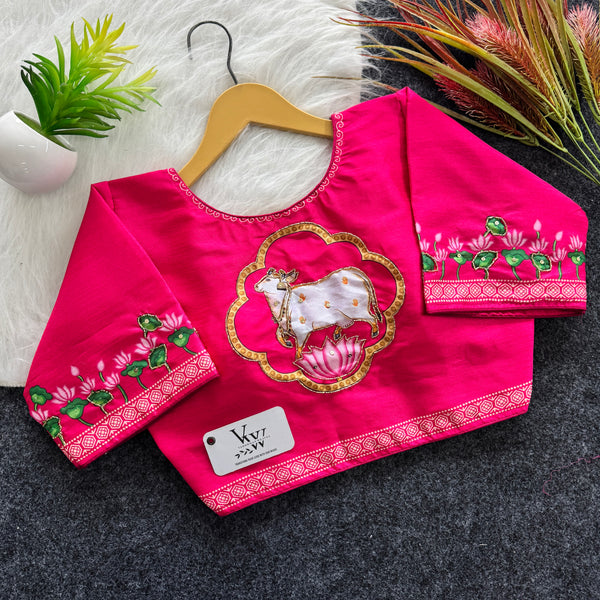 Cow Chic: Handwork Blouse with Unique Print