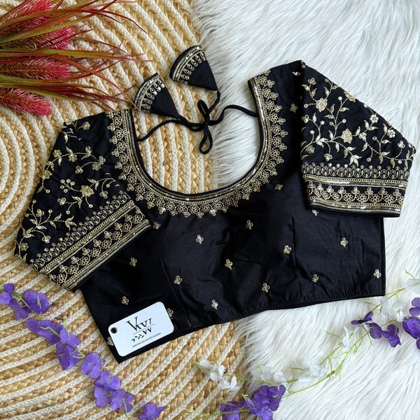 Majestic Opulence - Heavy Golden Thread Embroidery Blouse