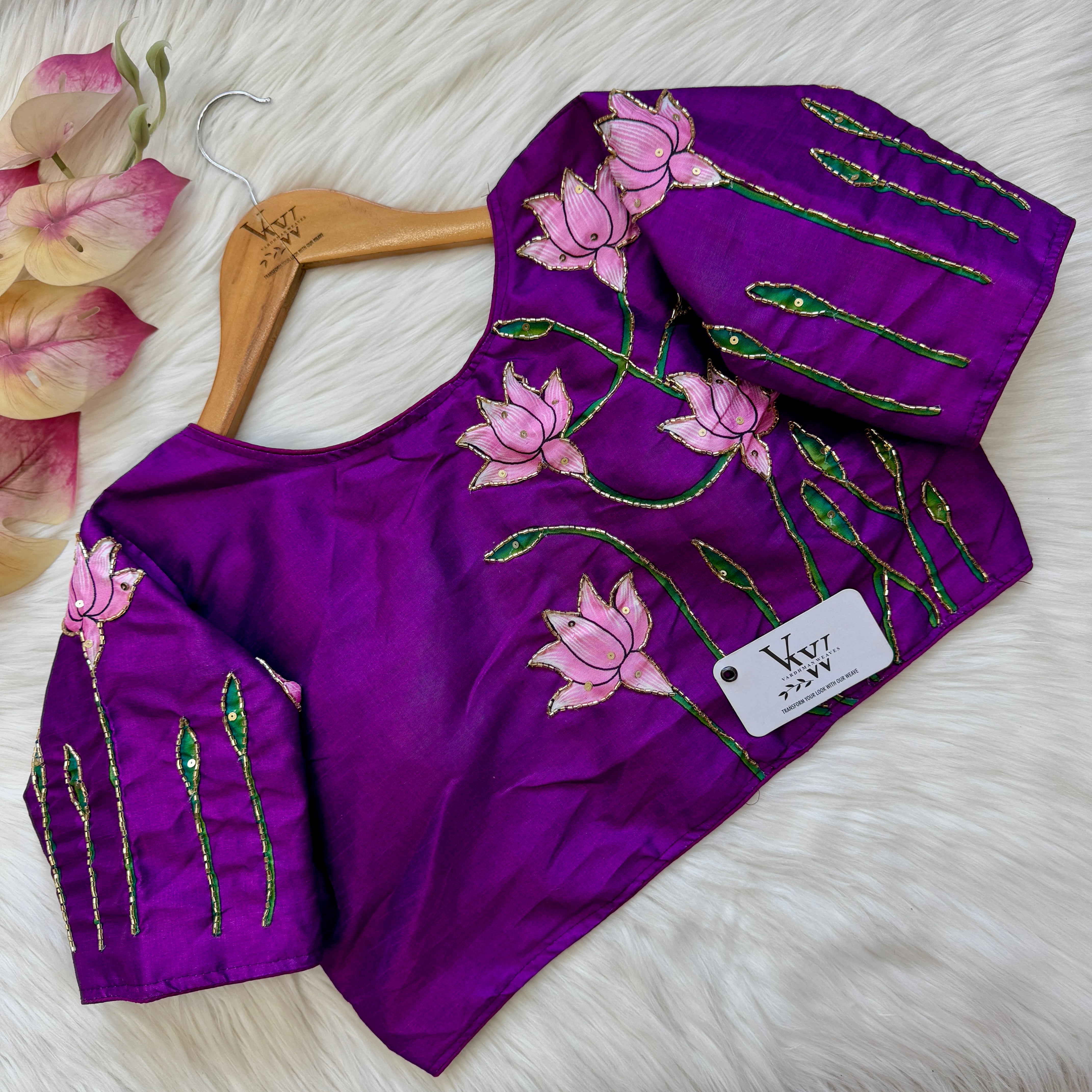 Flower Power - Unique Handwork Blouse – vardhman weaves