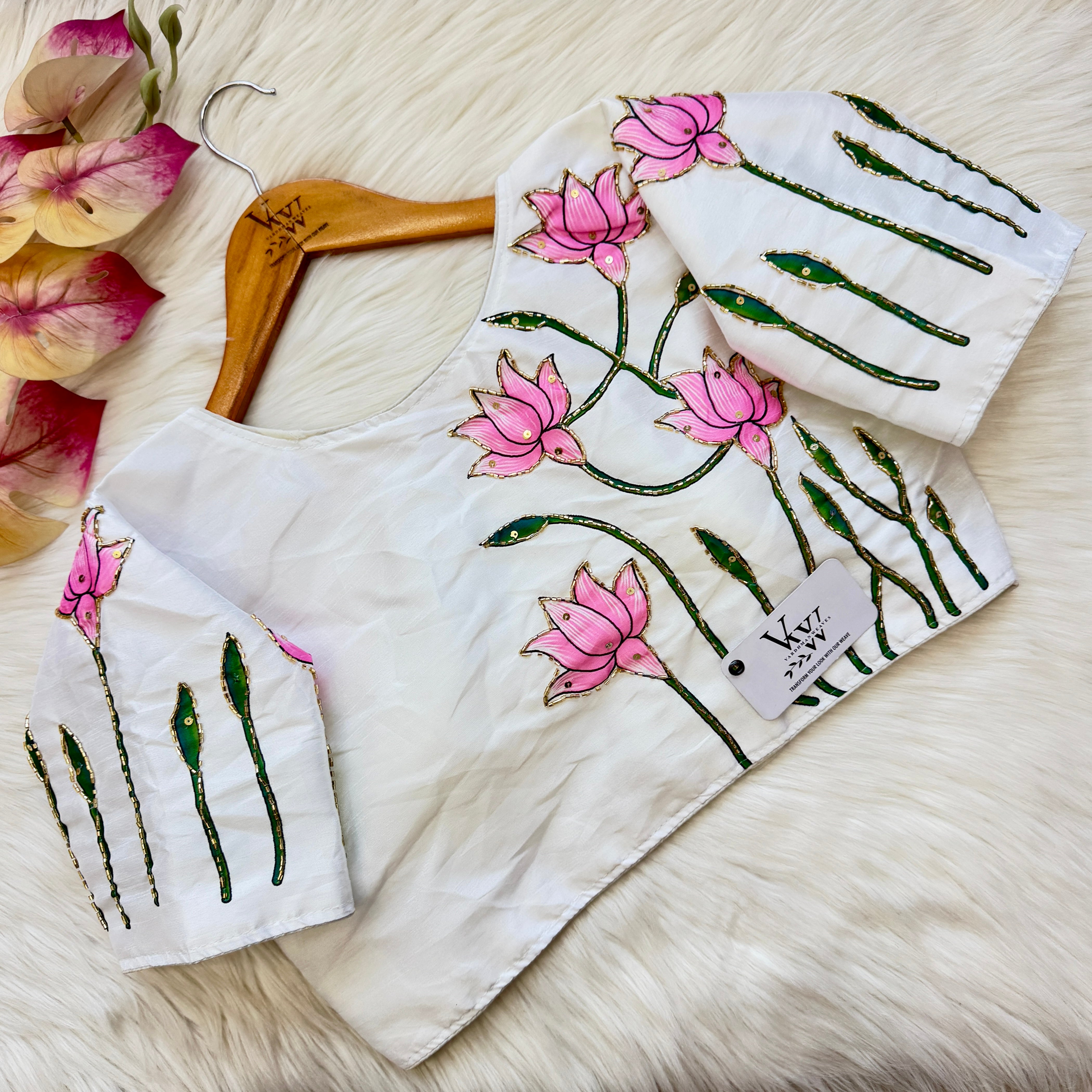 Flower Power - Unique Handwork Blouse – vardhman weaves